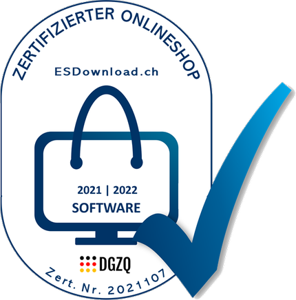 DGZQ zertifizierter Onlineshop für Softwarehandel